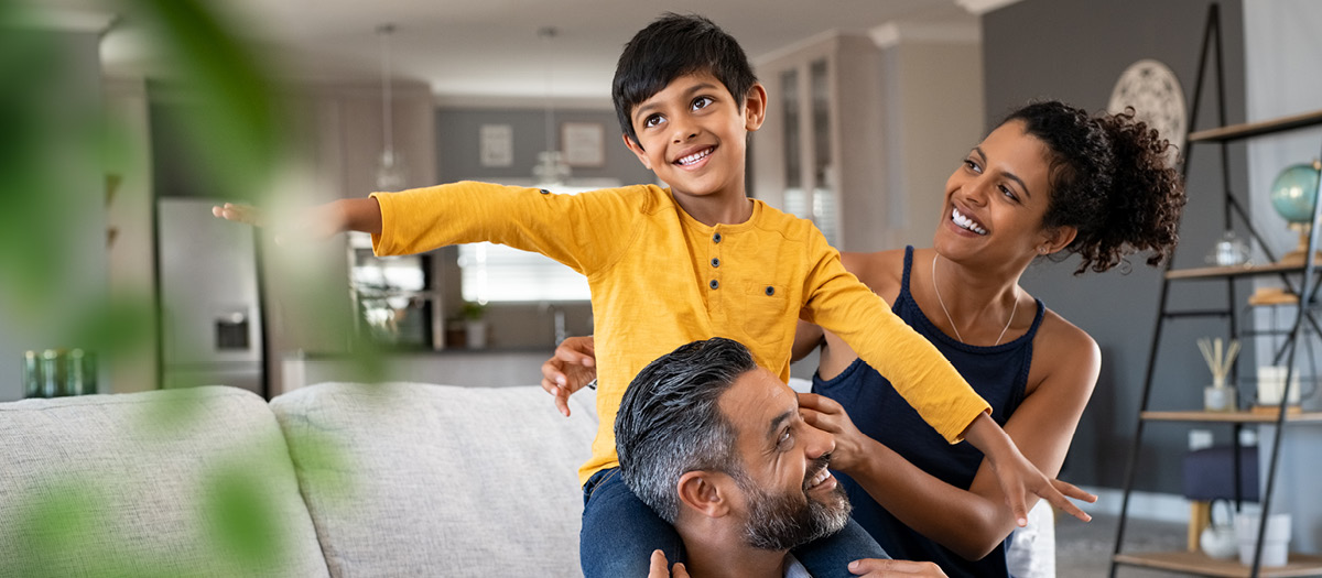 family smiling